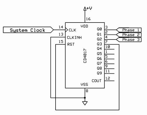 CD4017 Triphase Clock